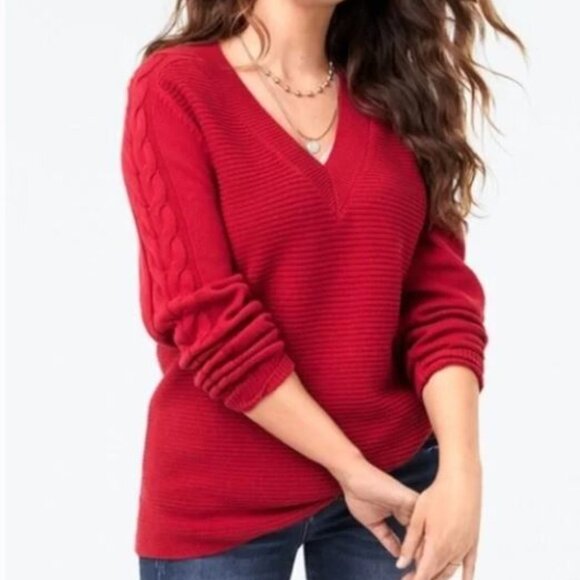 CAbi Red Standout Sweater - Picture 2 of 8